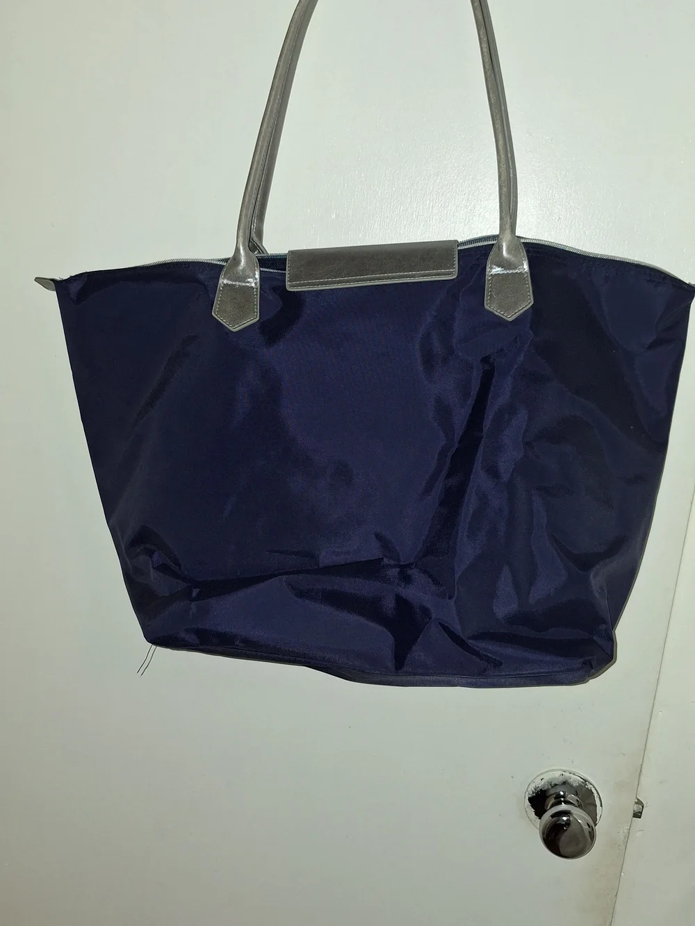Bath & Body Works Navy Tote with Silver Accents